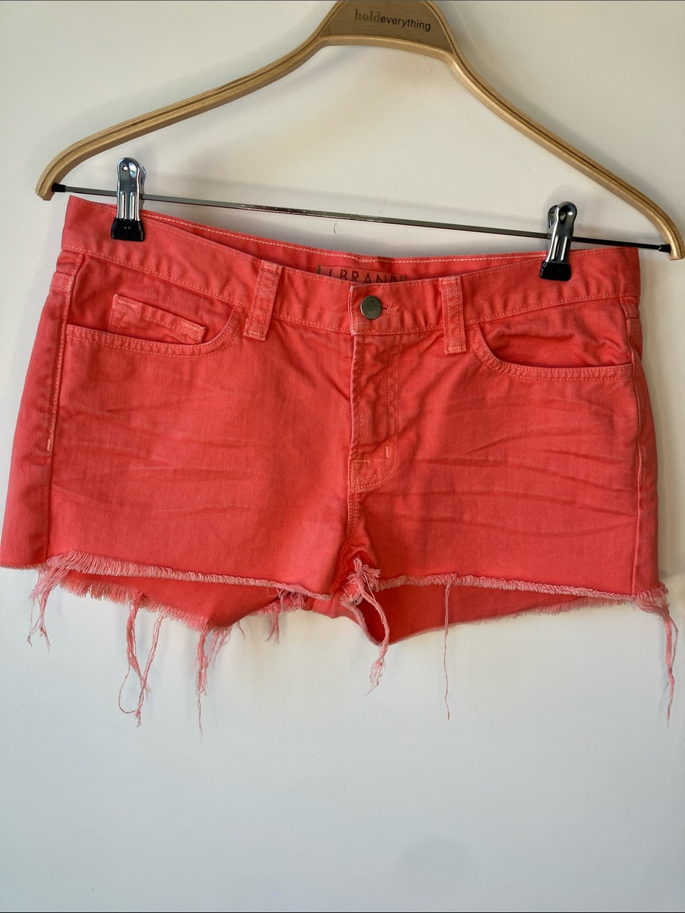 J BRAND Cut-Off Short in Tangerine Cotton Denim Festival Women’s Size 28